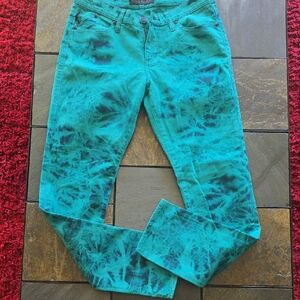 Rock And Republic Women’s Teal Tie-Dye Jeans